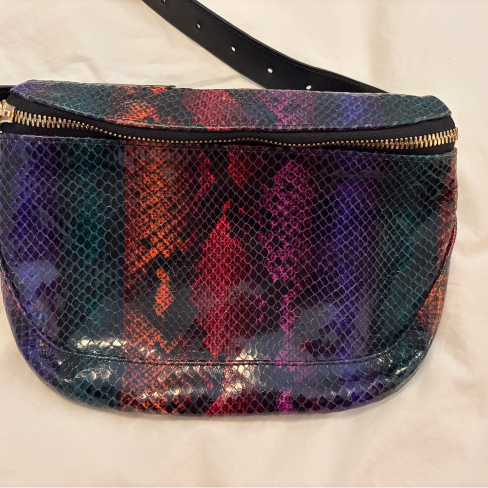 Clare V Black and Purple Clutch with Chic Design